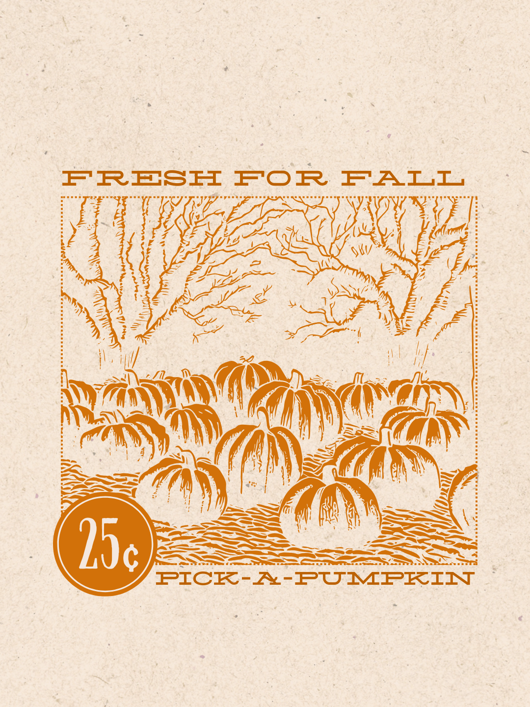 Pick-a-Pumpkin Vintage Pumpkin Patch Scene-Grocery Tote